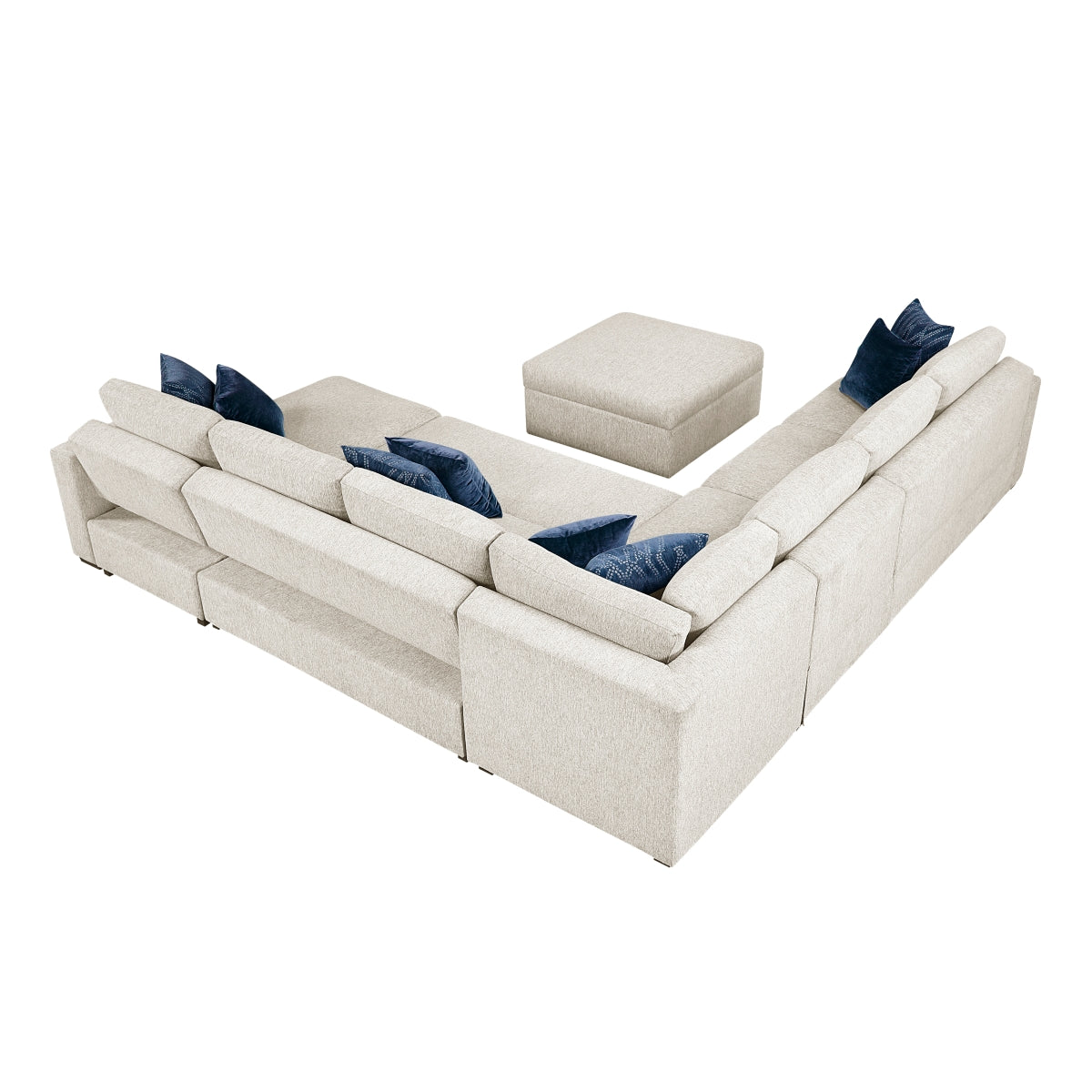 Isla 6-Piece Sectional with Reversible Chaise, Pull-out Bed, Hidden Storage and Ottoman