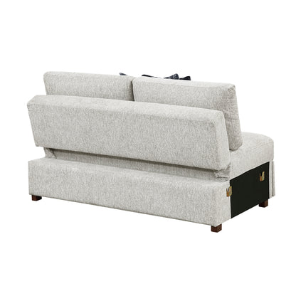 Isla Convertible Armless 2-Seater with Pull-out Bed and Click Motion Back