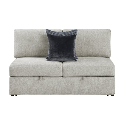 Isla Convertible Armless 2-Seater with Pull-out Bed and Click Motion Back