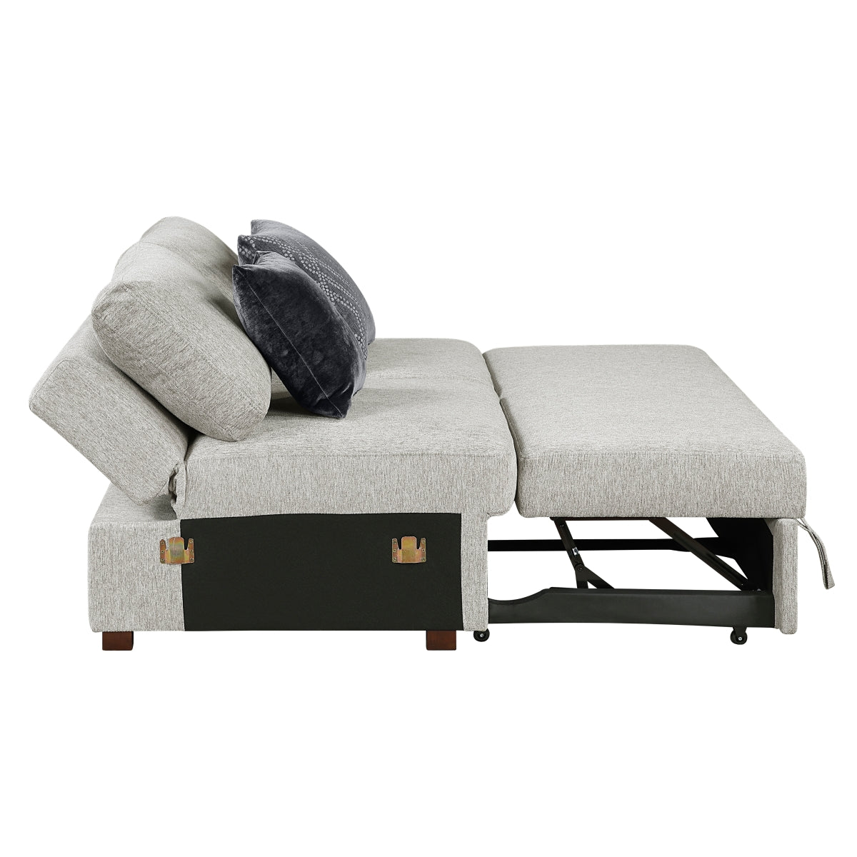 Isla Convertible Armless 2-Seater with Pull-out Bed and Click Motion Back