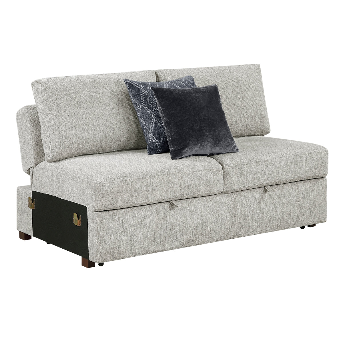 Isla Convertible Armless 2-Seater with Pull-out Bed and Click Motion Back