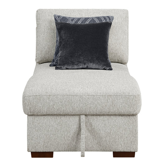 Isla Convertible Armless Storage Chaise 8548GY-VCCL