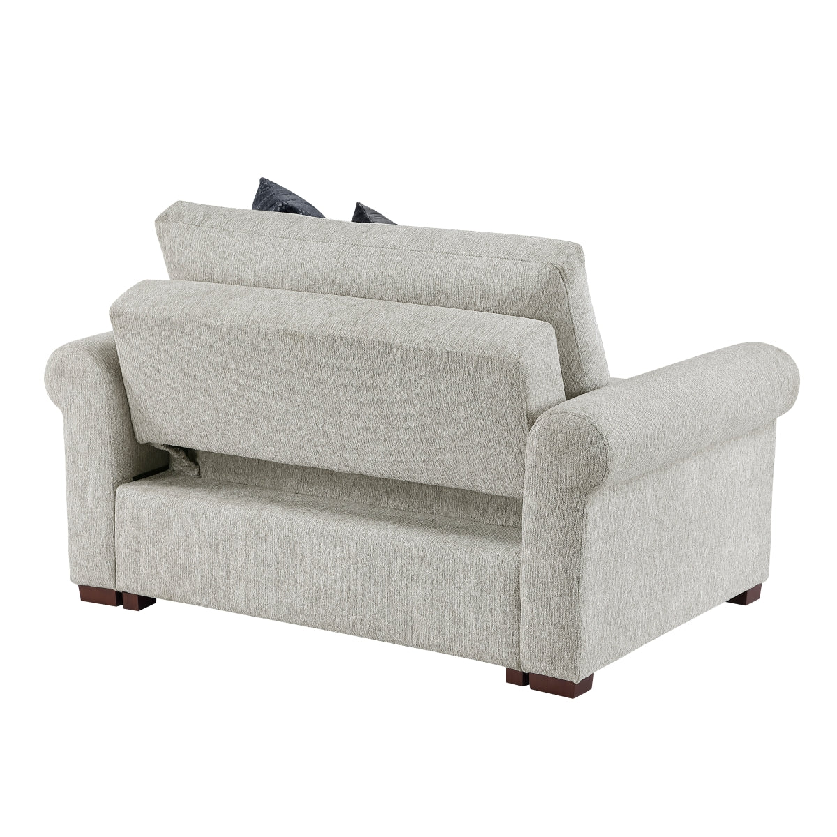 Isla Convertible Chair and Half with Pull-out Bed, Click Motion Back and Two Roll Arms