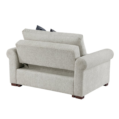 Isla Convertible Chair and Half with Pull-out Bed, Click Motion Back and Two Roll Arms