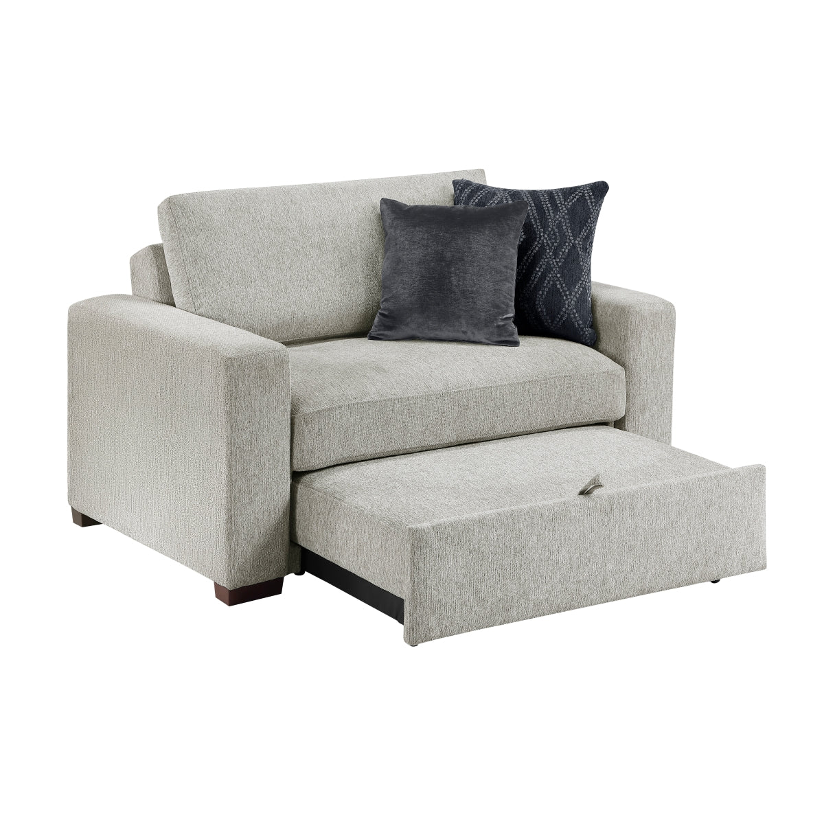 Isla Convertible Chair and a half with Pull-out Bed, Click Motion Back and Two Track Arms