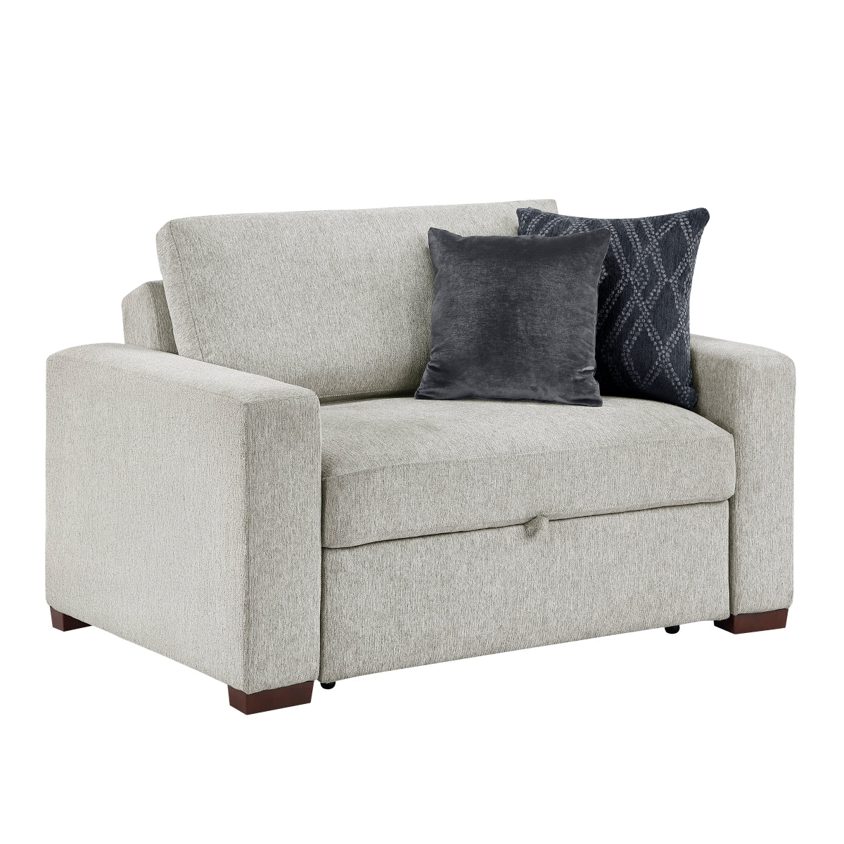 Isla Convertible Chair and a half with Pull-out Bed, Click Motion Back and Two Track Arms