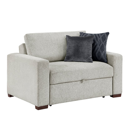 Isla Convertible Chair and a half with Pull-out Bed, Click Motion Back and Two Track Arms