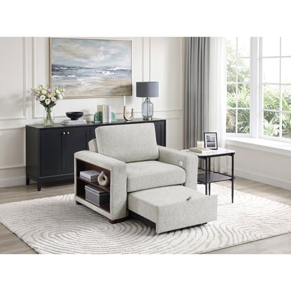 Isla Convertible Chair with Pull-out Bed, Click Motion Back, Two Arms with Shelves and Charging Ports