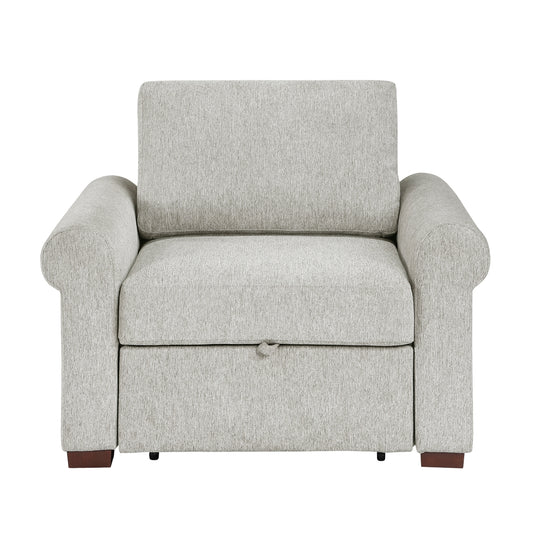 Isla Convertible Chair with Pull-out Bed, Click Motion Back and Two Roll Arms
