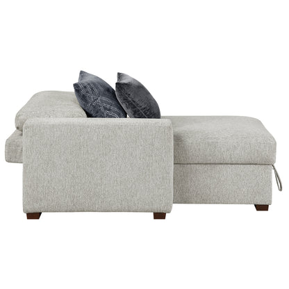 Isla Convertible Chaise Lounge with Arms and Hidden Storage, Click Motion Back