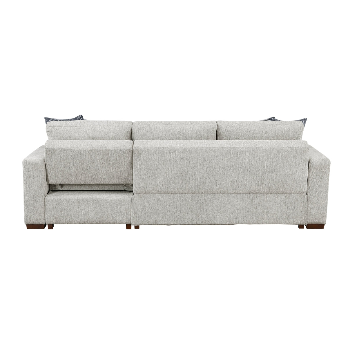 Isla 2-Piece Sectional with Convertible and Reversible Chaise, Hidden Storage, Click Motion Back