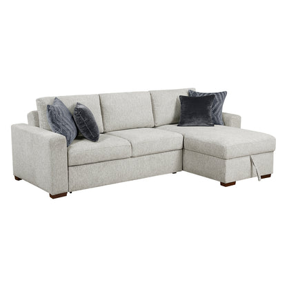 Isla 2-Piece Sectional with Convertible and Reversible Chaise, Hidden Storage, Click Motion Back