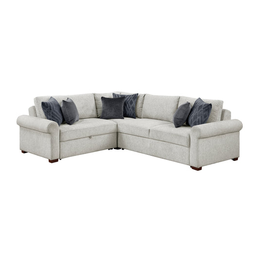 Isla 3-Piece Sectional with Pull-out Bed and Click Motion Back