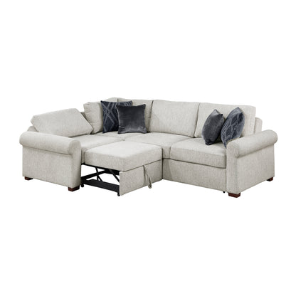 Isla 3-Piece Sectional with Pull-out Bed and Click Motion Back