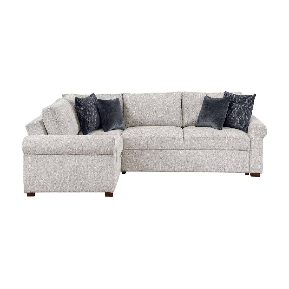 Isla 3-Piece Sectional with Pull-out Bed and Click Motion Back