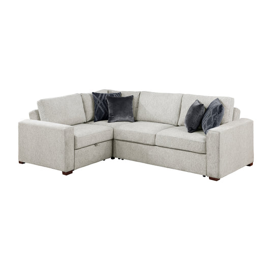 Isla 3-Piece Sectional with Pull-out Bed and Click Motion Back