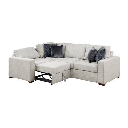 Isla 3-Piece Sectional with Pull-out Bed and Click Motion Back