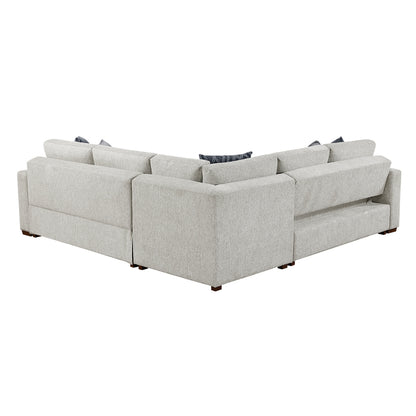 Isla 4-Piece Sectional with Pull-out Bed and Ottoman