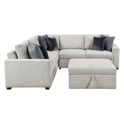 Isla 4-Piece Sectional with Pull-out Bed and Ottoman