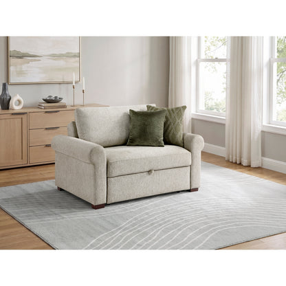 Isla Convertible Chair and Half with Pull-out Bed, Click Motion Back and Two Roll Arms