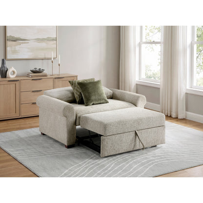 Isla Convertible Chair and Half with Pull-out Bed, Click Motion Back and Two Roll Arms
