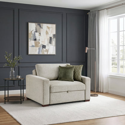 Isla Convertible Chair and a half with Pull-out Bed, Click Motion Back and Two Track Arms