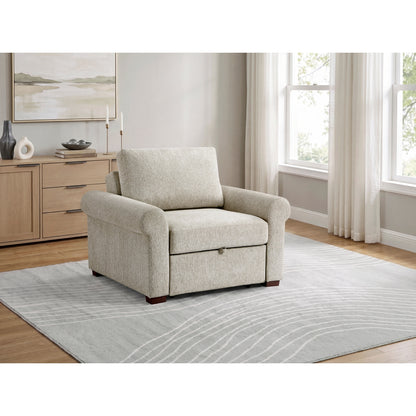 Isla Convertible Chair with Pull-out Bed, Click Motion Back and Two Roll Arms