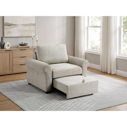 Isla Convertible Chair with Pull-out Bed, Click Motion Back and Two Roll Arms
