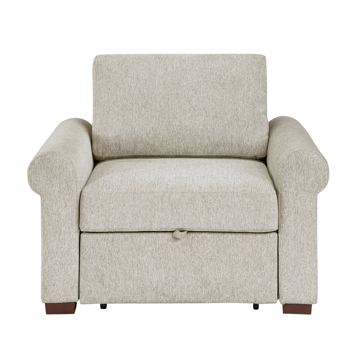 Isla Convertible Chair with Pull-out Bed, Click Motion Back and Two Roll Arms