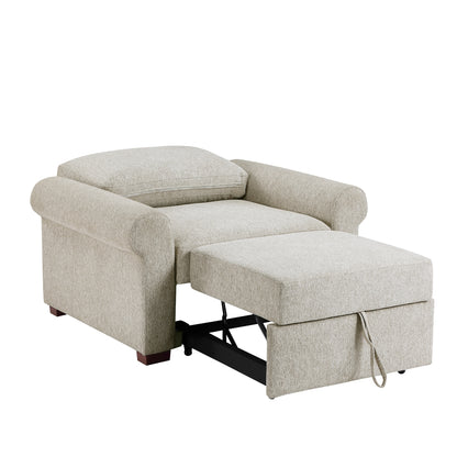 Isla Convertible Chair with Pull-out Bed, Click Motion Back and Two Roll Arms
