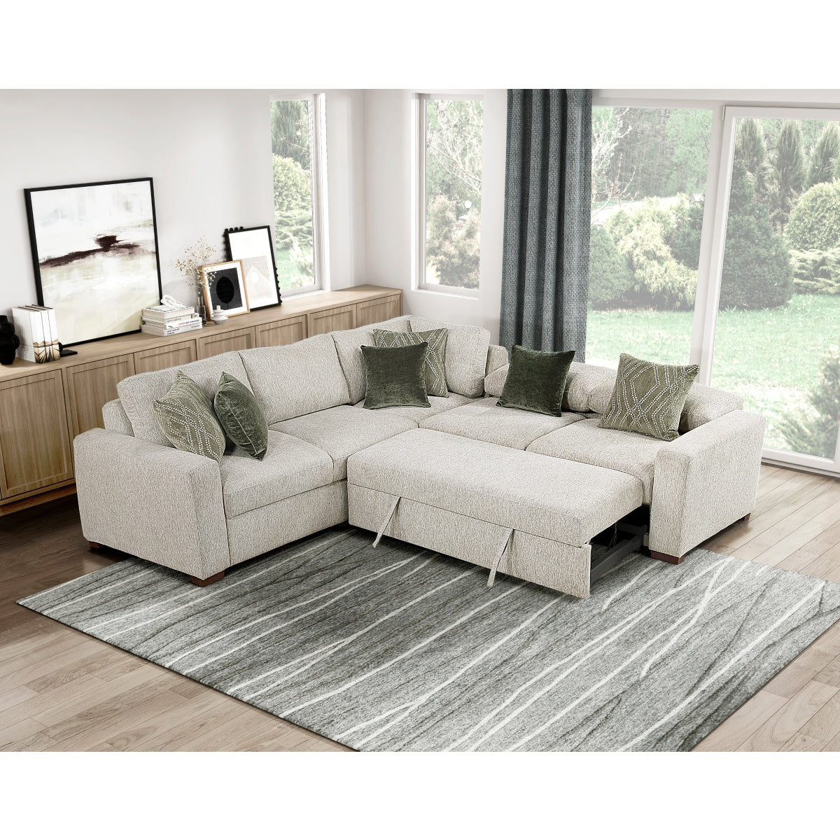 Isla 3-Piece Sectional with Pull-out Bed
