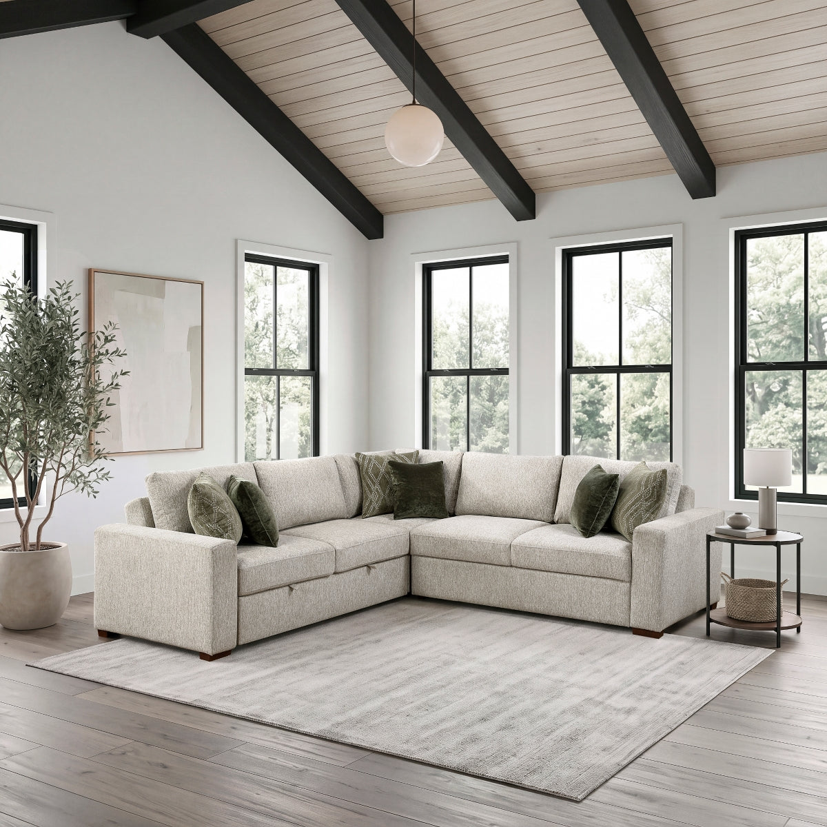 Isla 3-Piece Sectional with Pull-out Bed