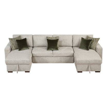Isla 3-Piece Sectional with Convertible and Reversible Chaise, Hidden Storage, Click Motion Back