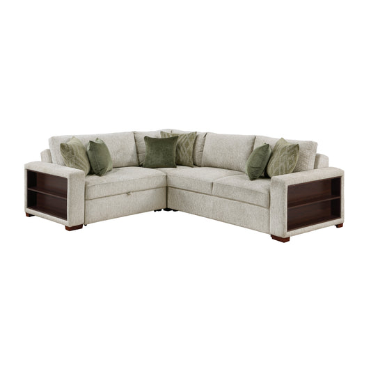 Isla 3-Piece Sectional with Pull-out Bed and Click Motion Back
