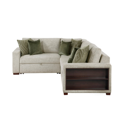Isla 3-Piece Sectional with Pull-out Bed and Click Motion Back