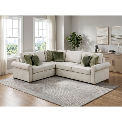 Isla 3-Piece Sectional with Pull-out Bed and Click Motion Back
