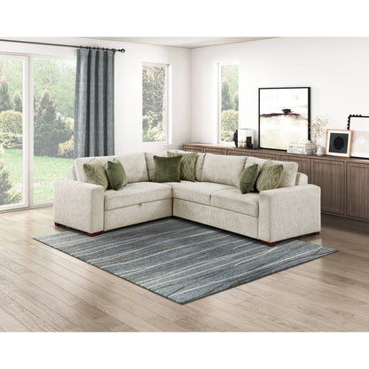 Isla 3-Piece Sectional with Pull-out Bed and Click Motion Back