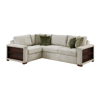 Isla 3-Piece Sectional with Pull-out Bed and Click Motion Back