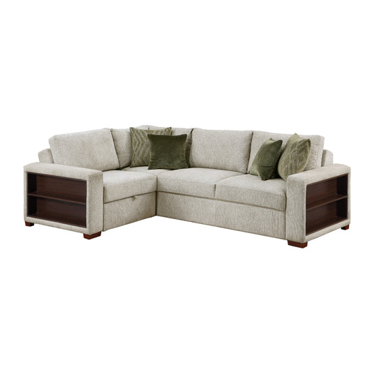 Isla 3-Piece Sectional with Pull-out Bed and Click Motion Back