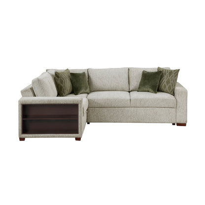 Isla 3-Piece Sectional with Pull-out Bed and Click Motion Back