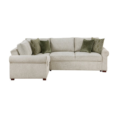 Isla 3-Piece Sectional with Pull-out Bed and Click Motion Back