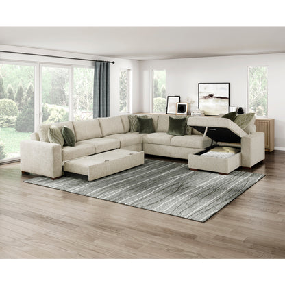 Isla 5-Piece Sectional with Reversible Chaise and Pull-out Bed