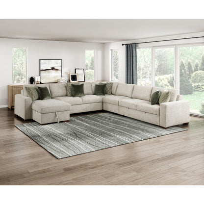 Isla 5-Piece Sectional with Reversible Chaise and Pull-out Bed