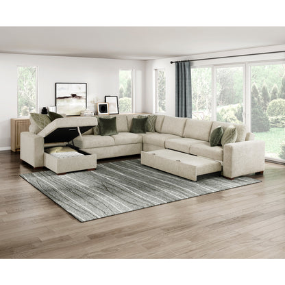 Isla 5-Piece Sectional with Reversible Chaise and Pull-out Bed