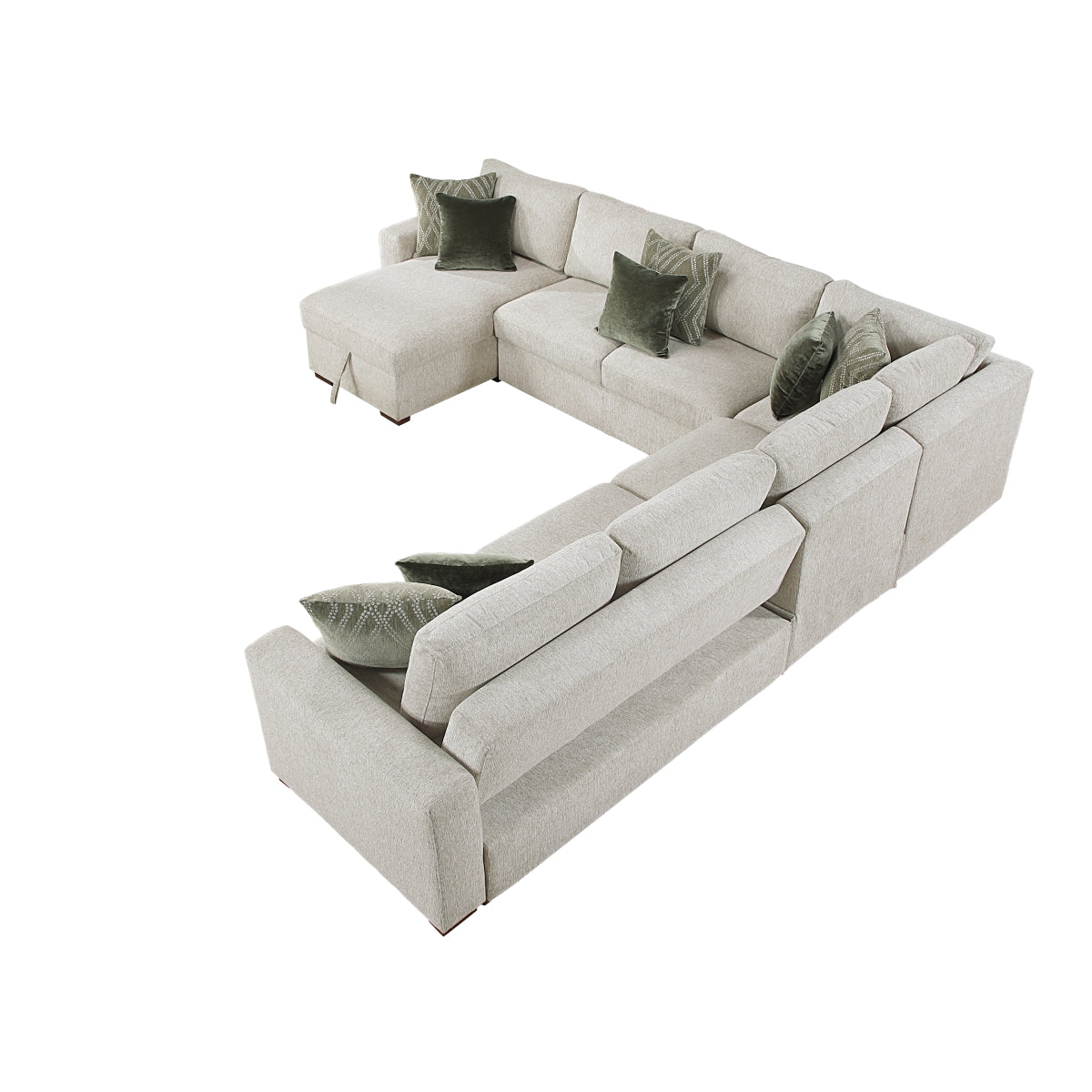 Isla 5-Piece Sectional with Reversible Chaise and Pull-out Bed