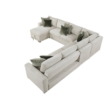 Isla 5-Piece Sectional with Reversible Chaise and Pull-out Bed