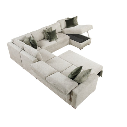 Isla 5-Piece Sectional with Reversible Chaise and Pull-out Bed