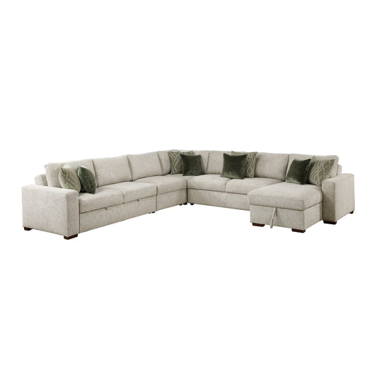 Isla 5-Piece Sectional with Reversible Chaise and Pull-out Bed