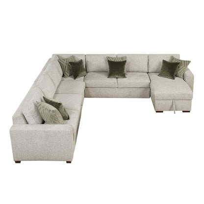 Isla 5-Piece Sectional with Reversible Chaise and Pull-out Bed