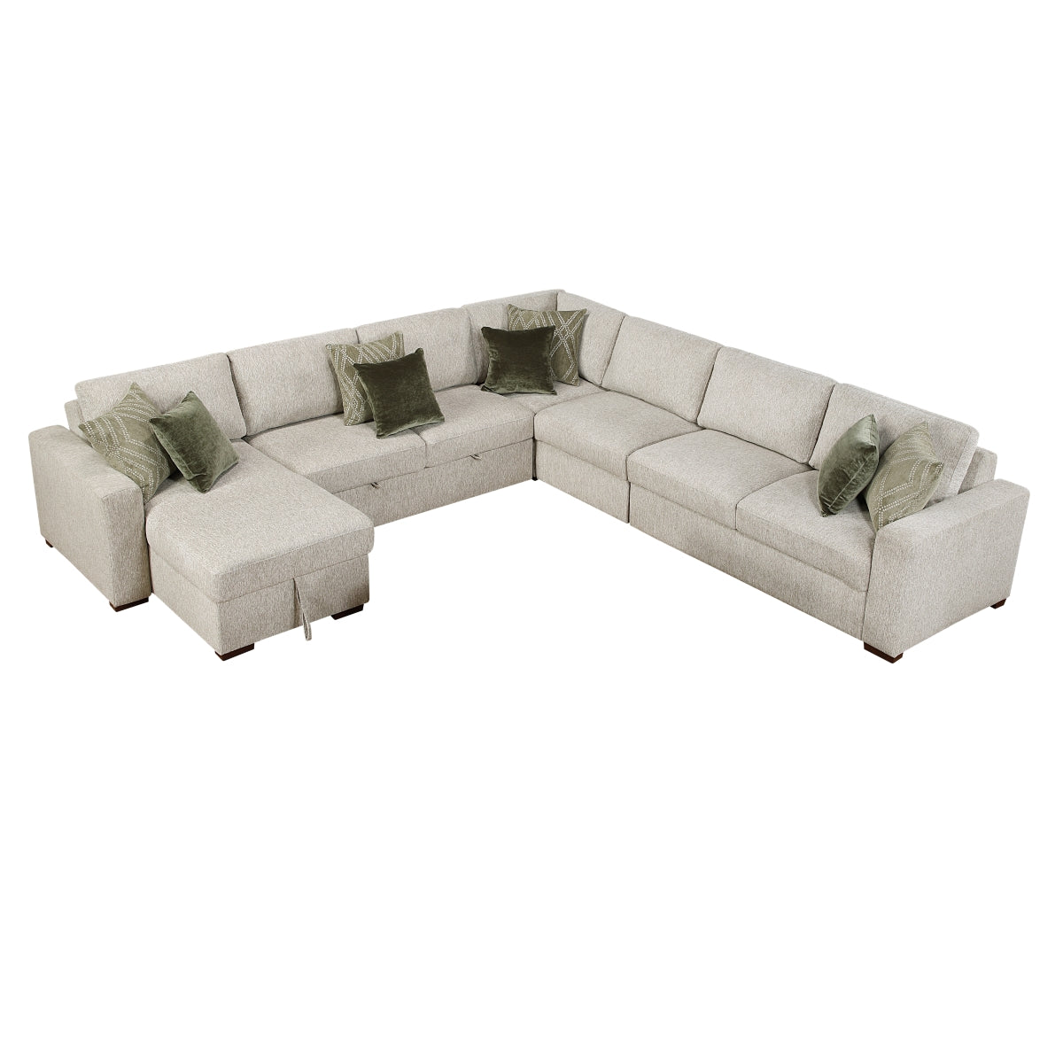 Isla 5-Piece Sectional with Reversible Chaise and Pull-out Bed